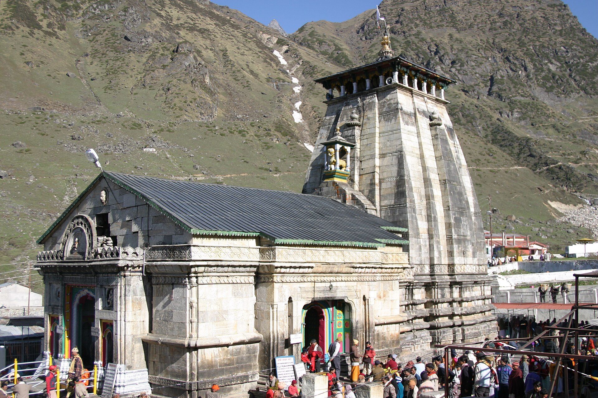 Kedarnath temple in the Himalayas, one of the twelve Jyotirlingas
